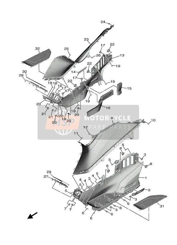 Yamaha TMAX ABS 2020 STAND & FOOTREST 2 for a 2020 Yamaha TMAX ABS